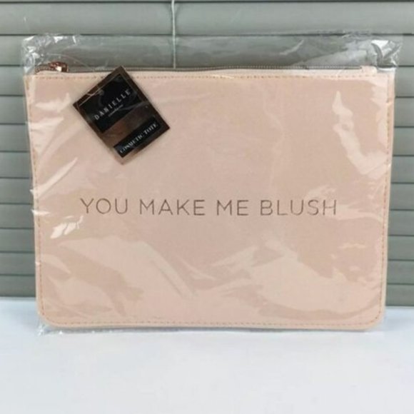 NWT Danielle Creations Cosmetic Tote You Make Me Blush - Picture 1 of 7